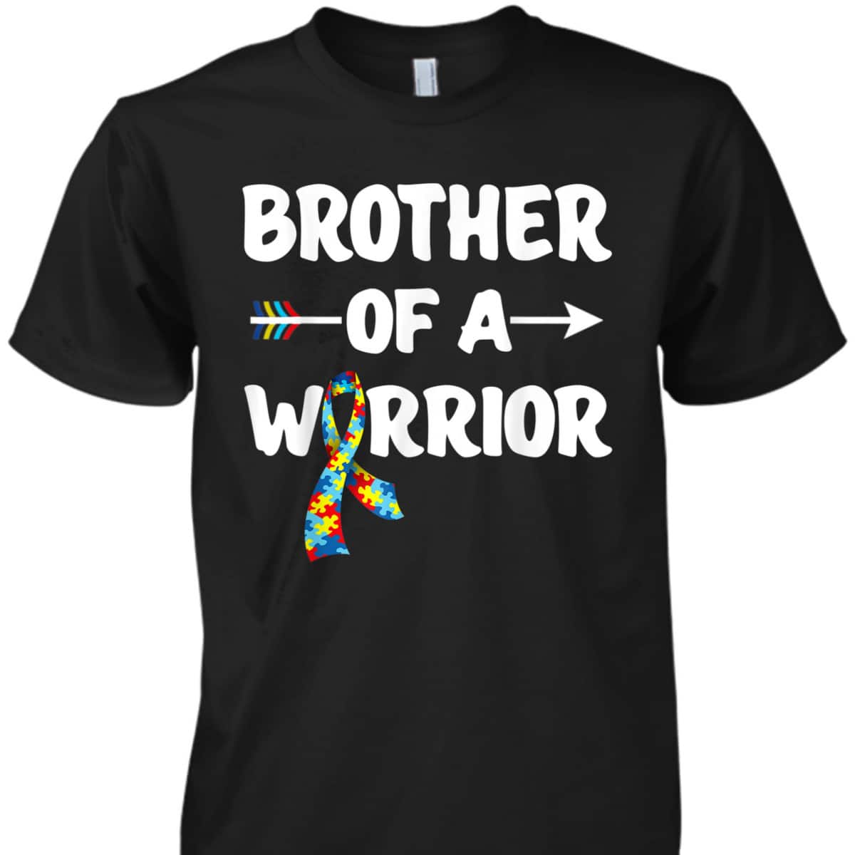 Brother Autism Warrior Men Warrior Gift T-Shirt