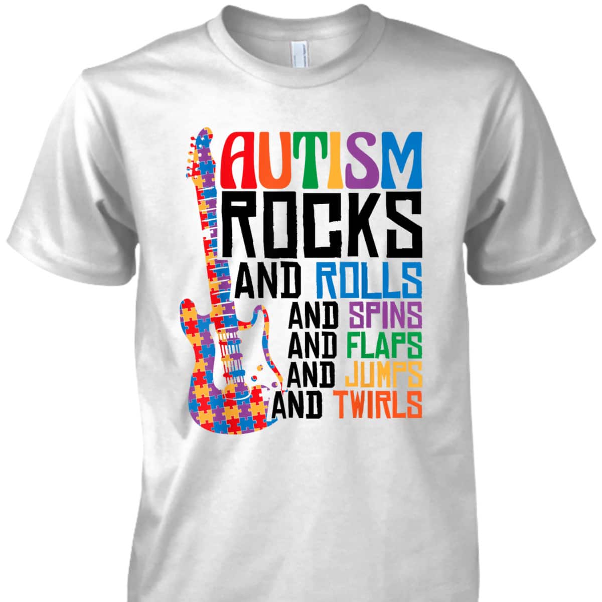 Autism Awareness Guitar T-Shirt