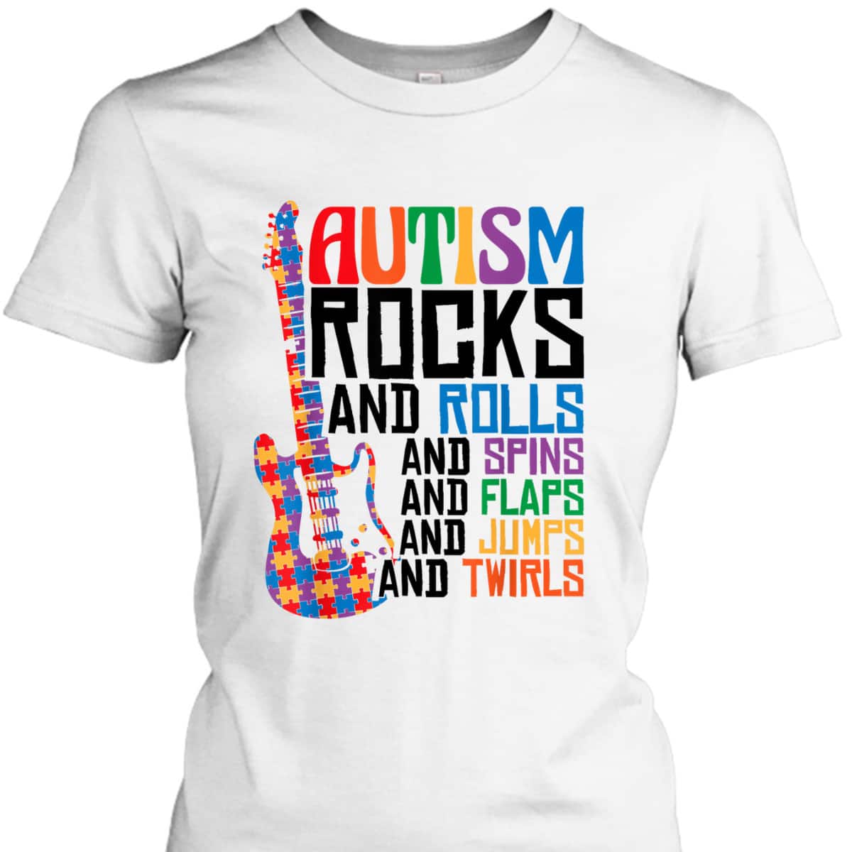 Autism Awareness Guitar T-Shirt