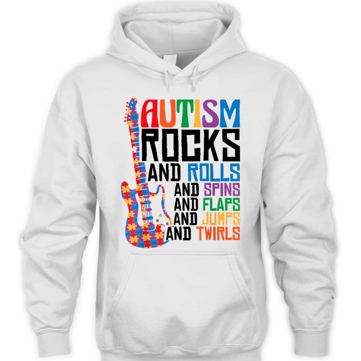 Autism Awareness Guitar T-Shirt Autism Awareness Guitar T-Shirt