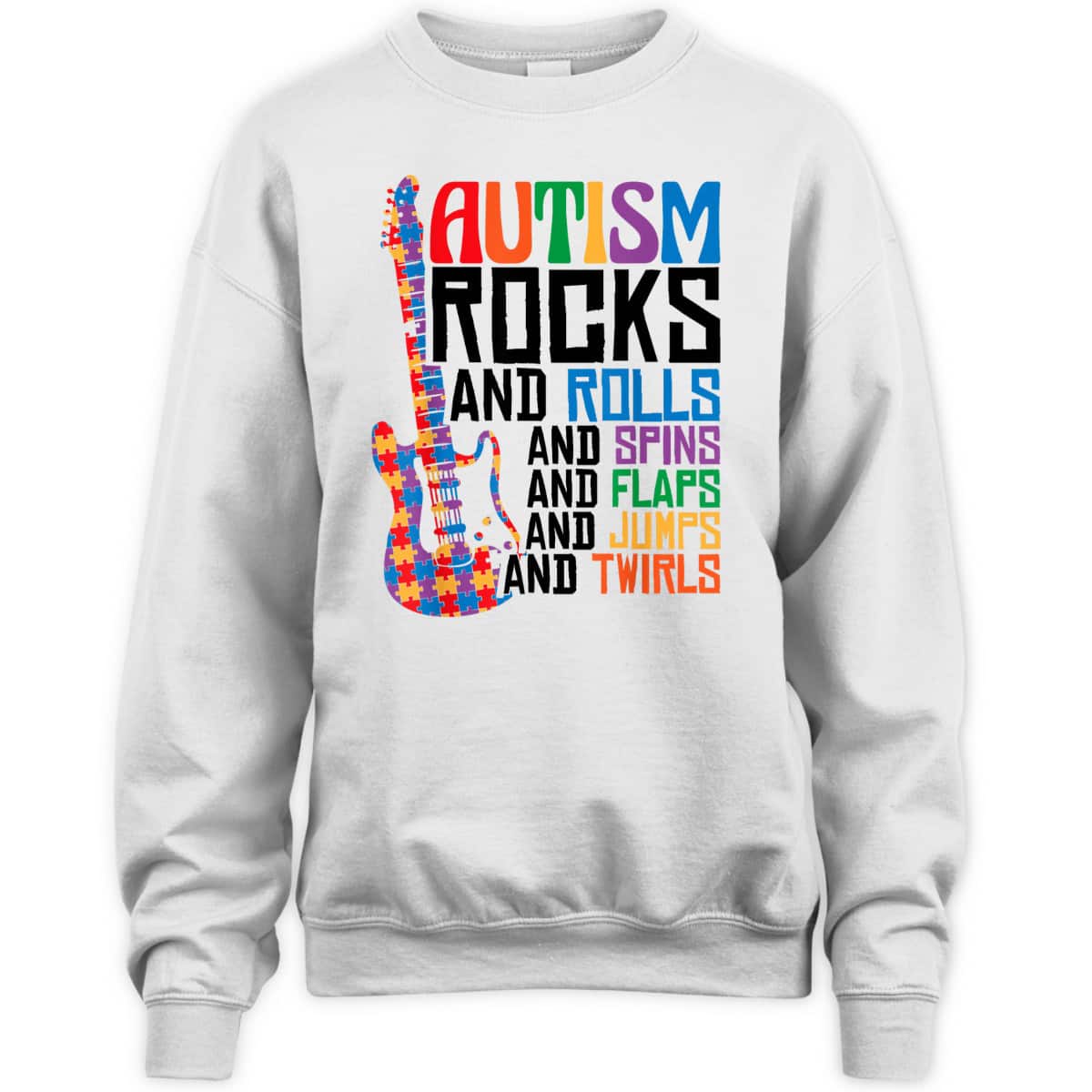 Autism Awareness Guitar T-Shirt Autism Awareness Guitar T-Shirt