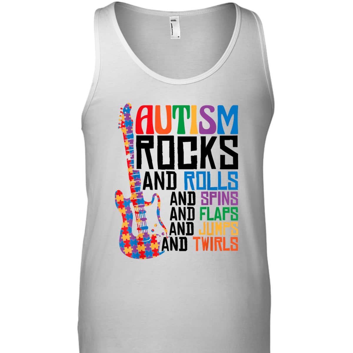 Autism Awareness Guitar T-Shirt