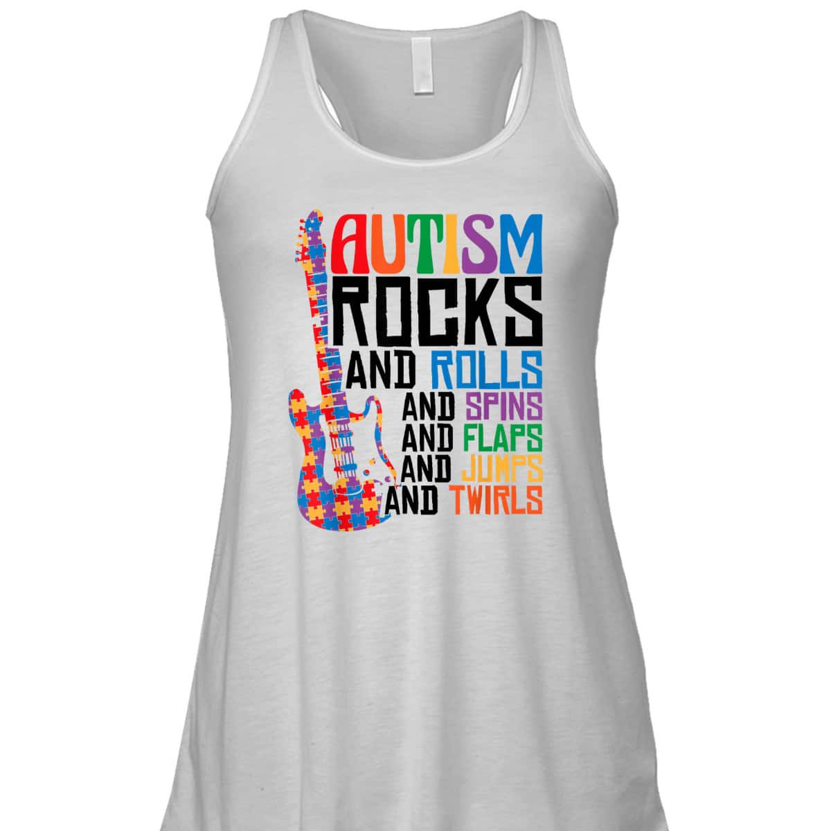 Autism Awareness Guitar T-Shirt Autism Awareness Guitar T-Shirt