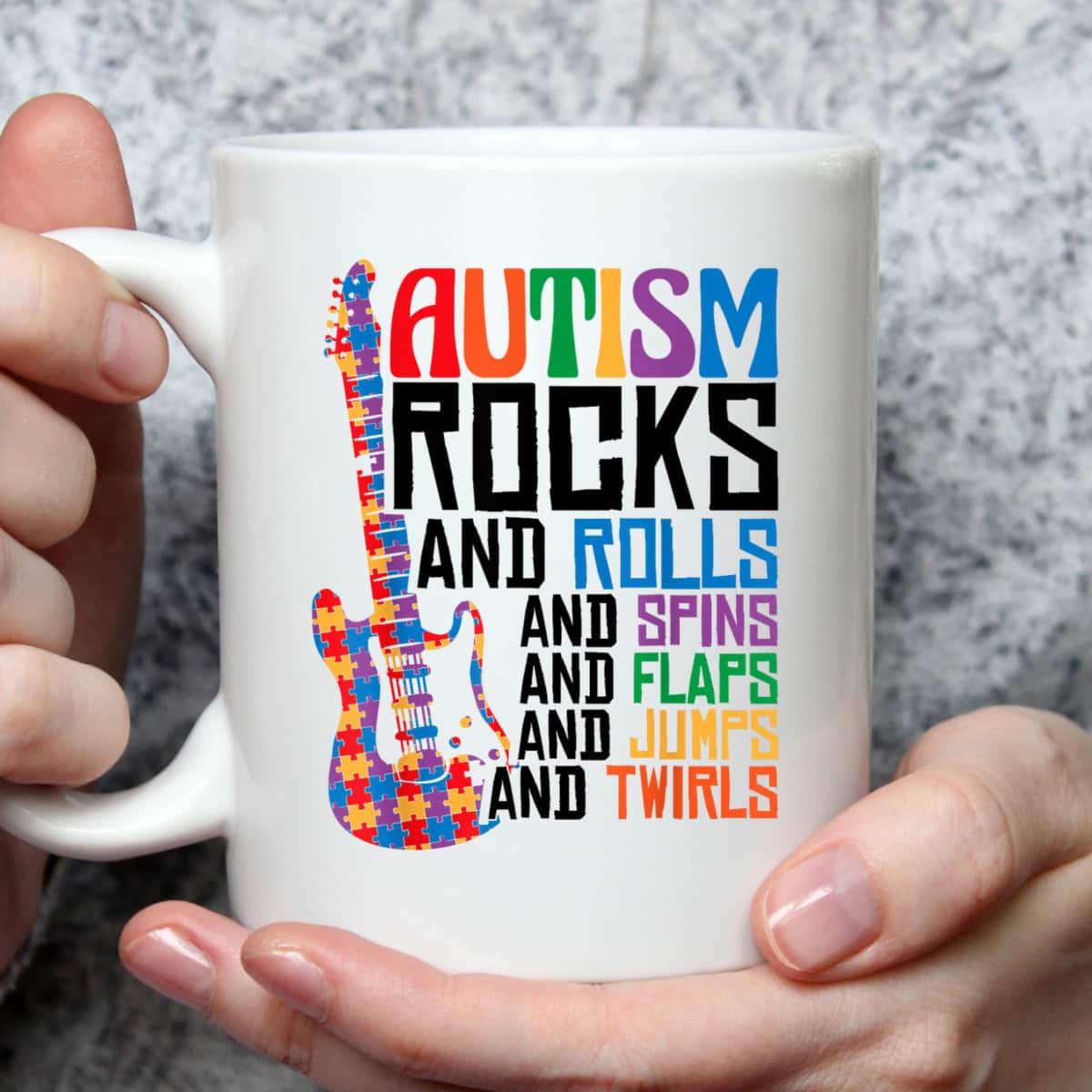 Autism Awareness Guitar T-Shirt