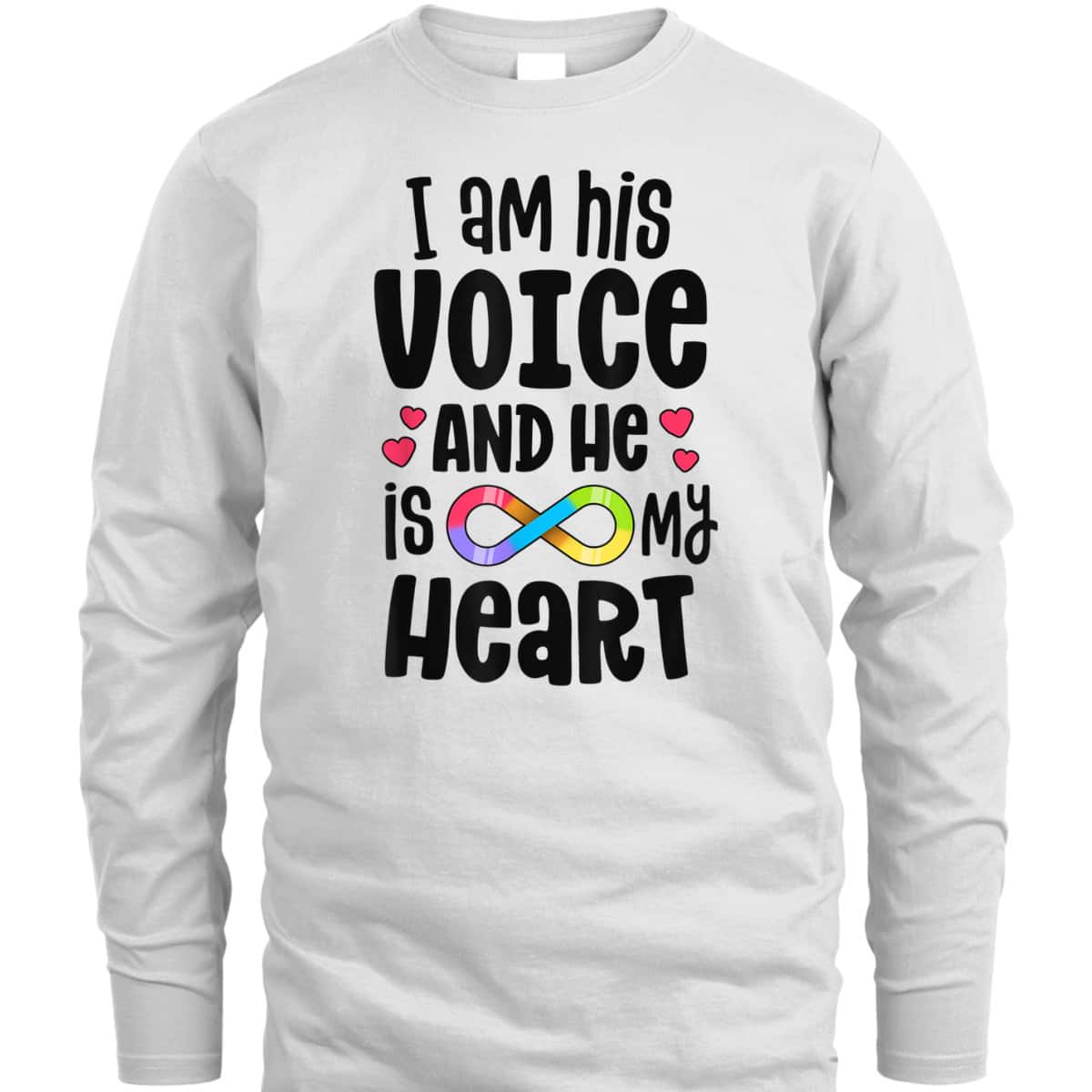 Nonverbal Autism Autistic Mom Acceptance I Am His Voice T-Shirt Nonverbal Autism Autistic Mom Acceptance I Am His Voice T-Shirt