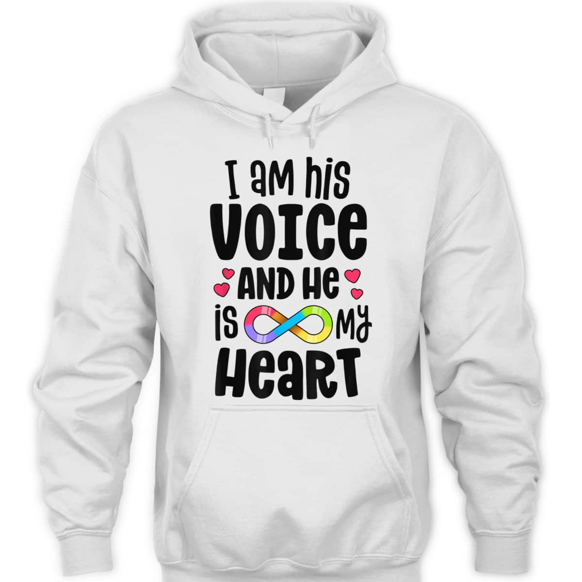 Nonverbal Autism Autistic Mom Acceptance I Am His Voice T-Shirt