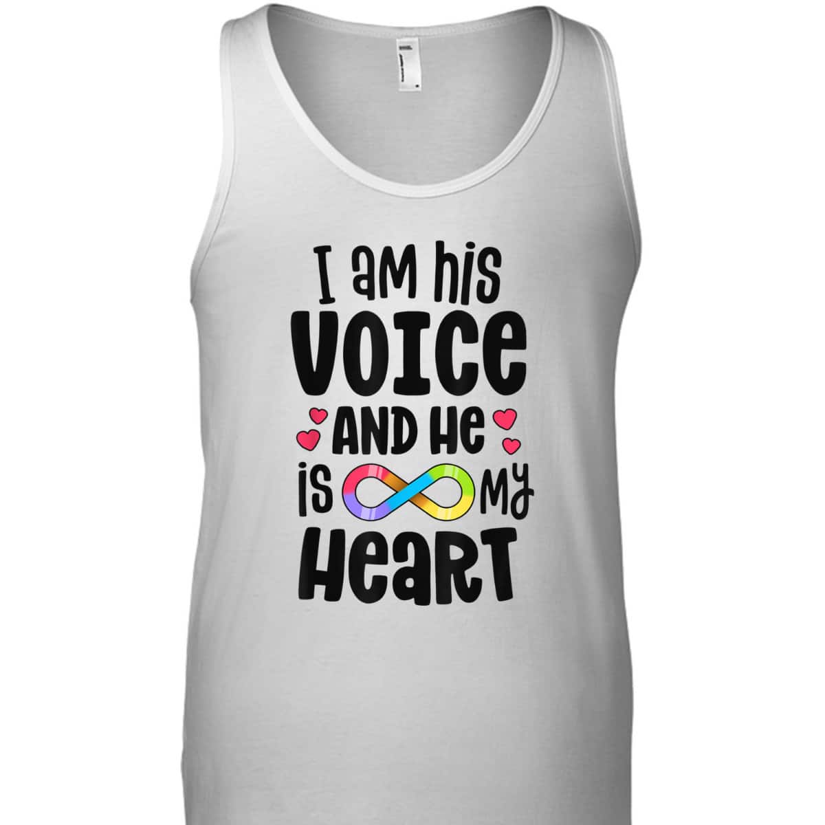 Nonverbal Autism Autistic Mom Acceptance I Am His Voice T-Shirt