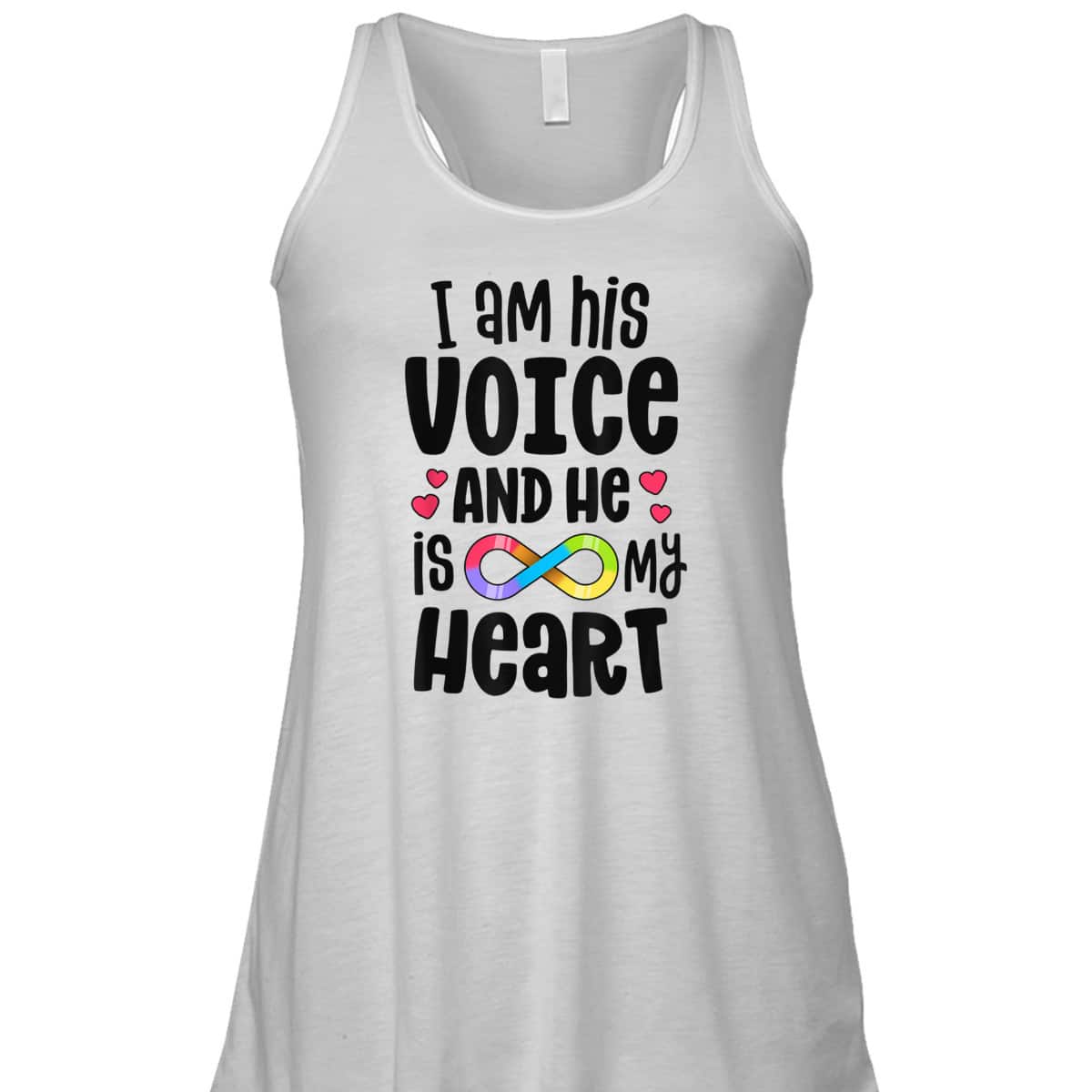 Nonverbal Autism Autistic Mom Acceptance I Am His Voice T-Shirt
