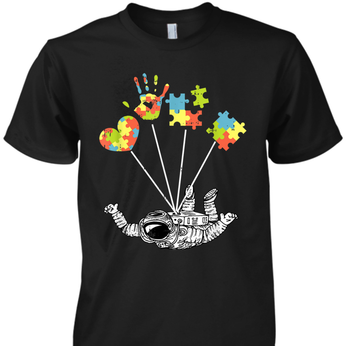 Astronaut Autism Puzzle Awareness Gifts For Autistic T-Shirt