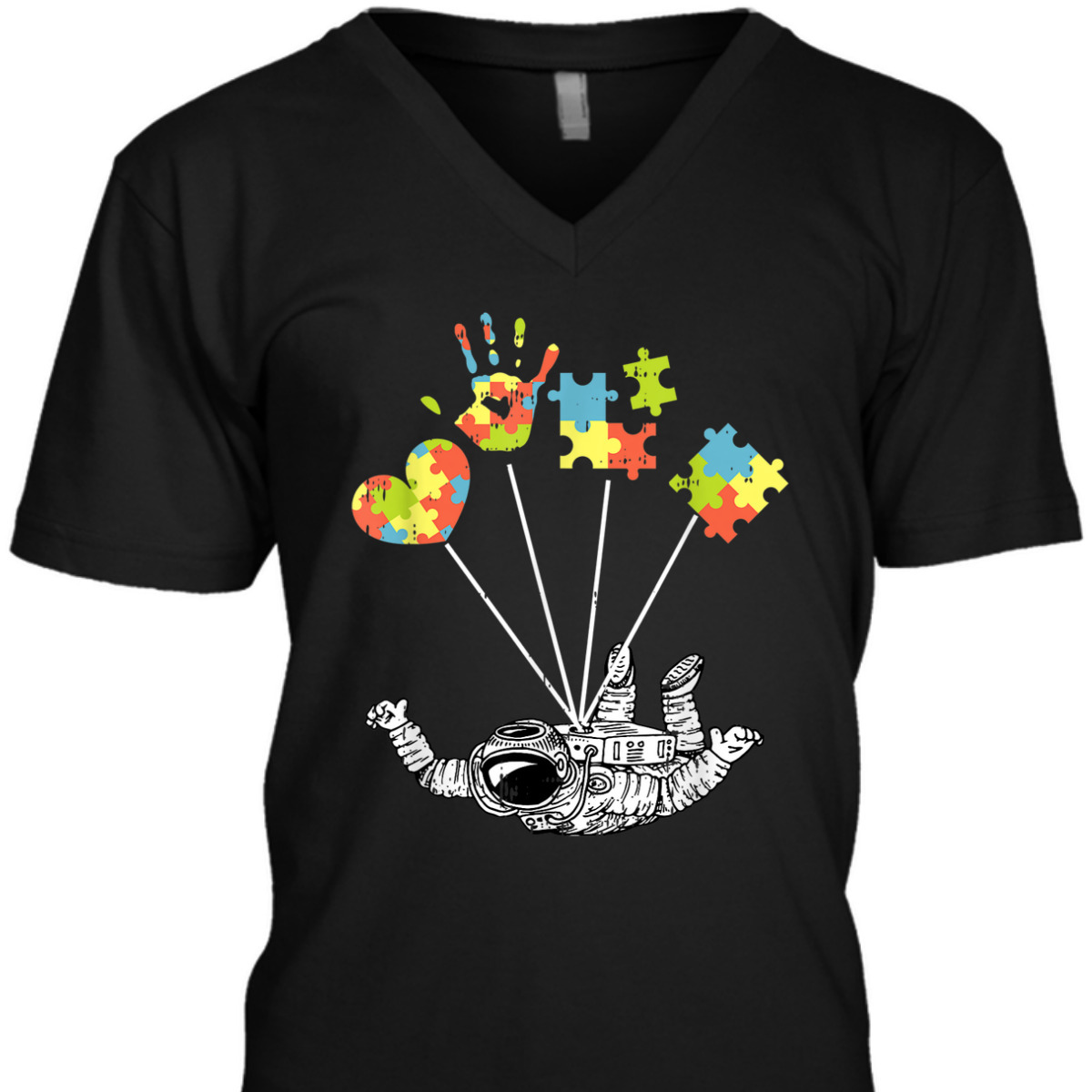 Astronaut Autism Puzzle Awareness Gifts For Autistic T-Shirt
