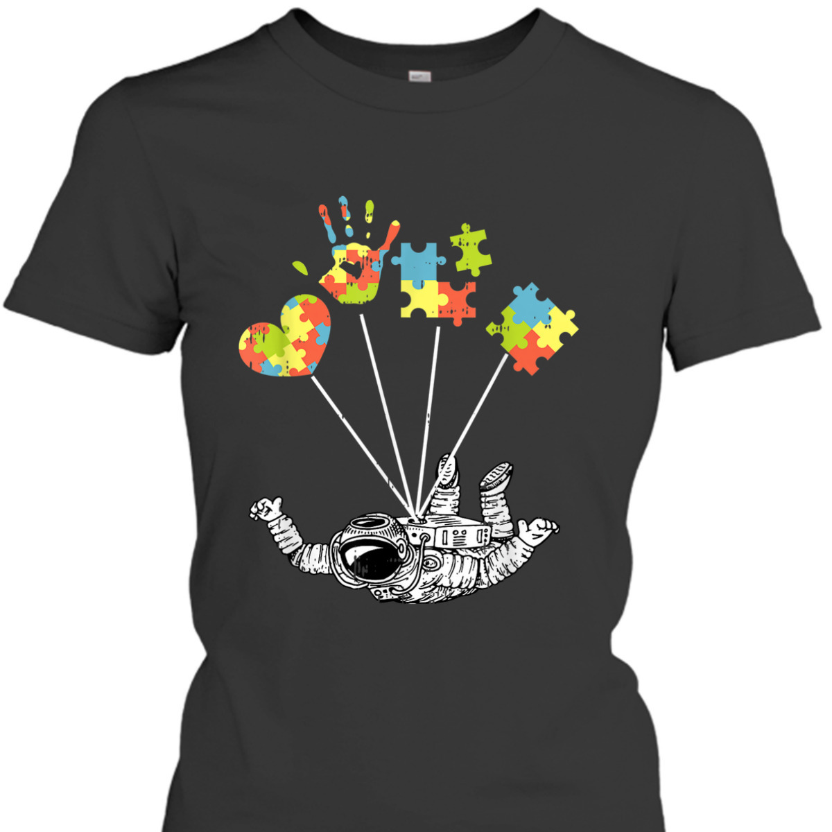 Astronaut Autism Puzzle Awareness Gifts For Autistic T-Shirt