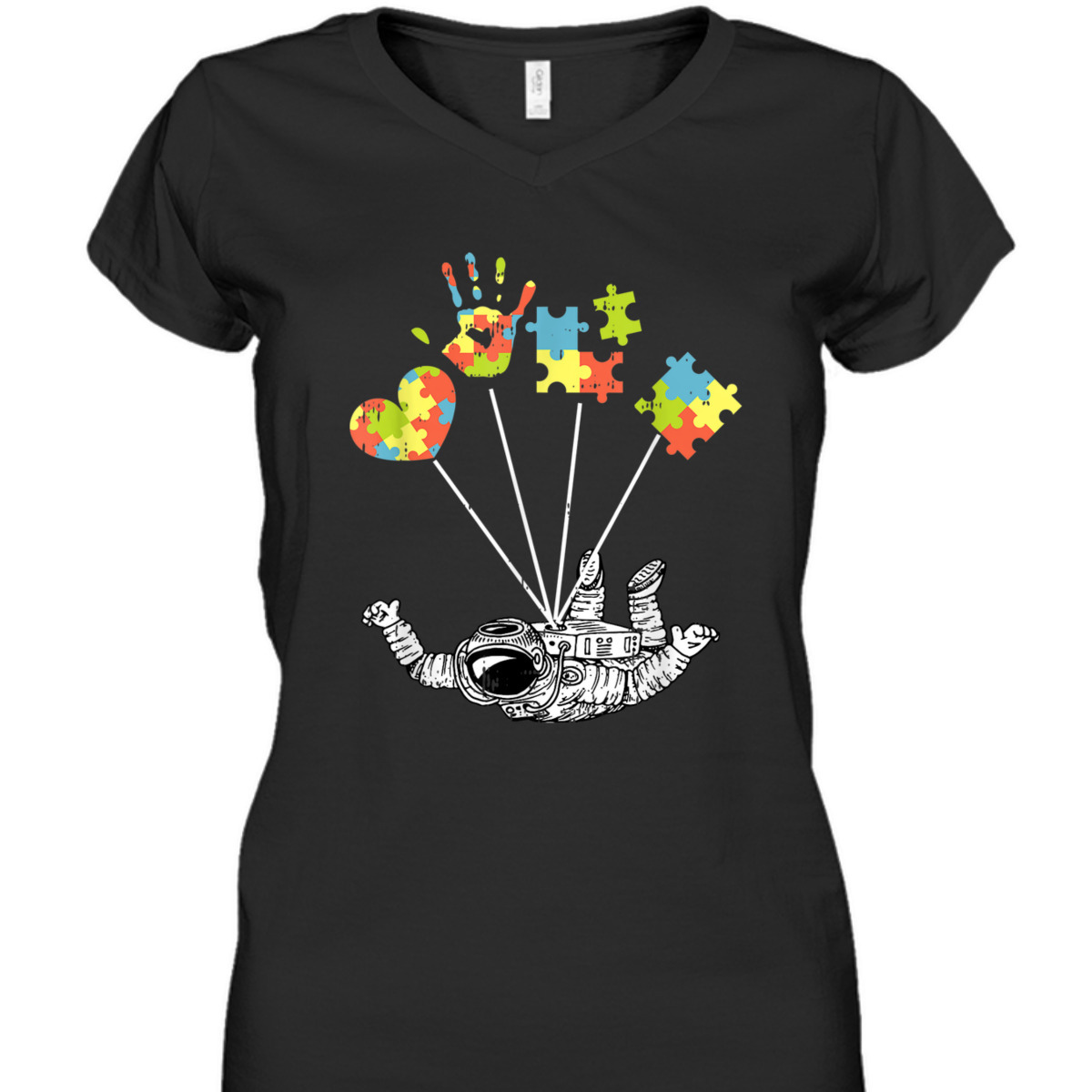 Astronaut Autism Puzzle Awareness Gifts For Autistic T-Shirt