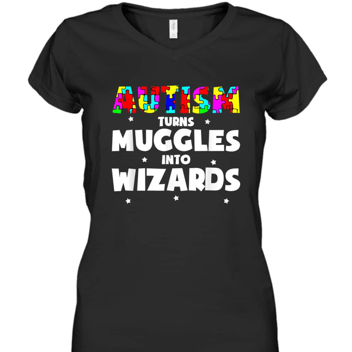 Autism Turns Muggles In To Wizards Autism Awareness Puzzle T-Shirt Autism Turns Muggles In To Wizards Autism Awareness Puzzle T-Shirt