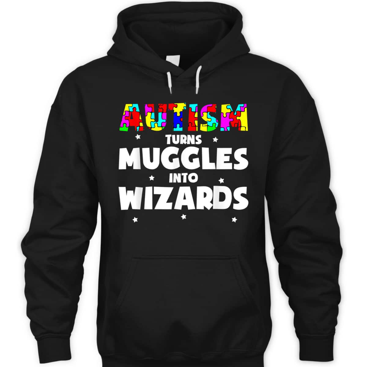 Autism Turns Muggles In To Wizards Autism Awareness Puzzle T-Shirt