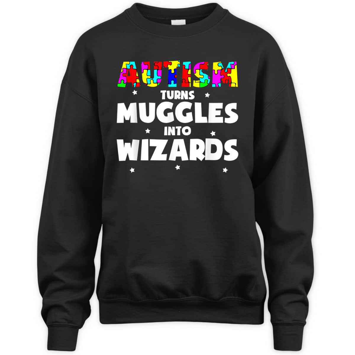 Autism Turns Muggles In To Wizards Autism Awareness Puzzle T-Shirt