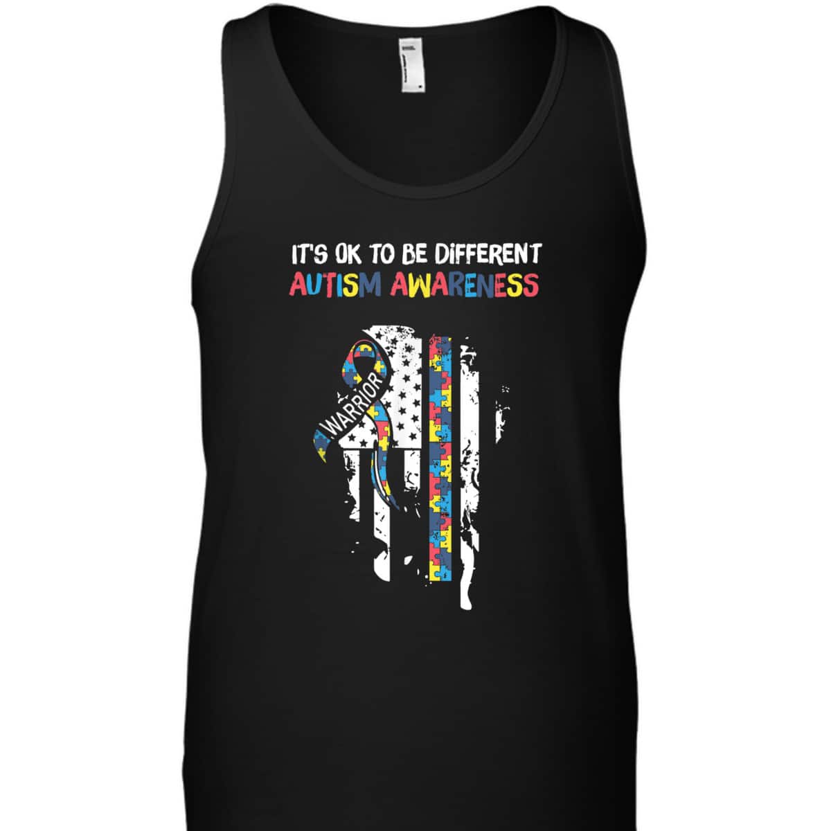 It's Ok To Be Different USA Flag Autism Awareness Autistic T-Shirt It's Ok To Be Different USA Flag Autism Awareness Autistic T-Shirt