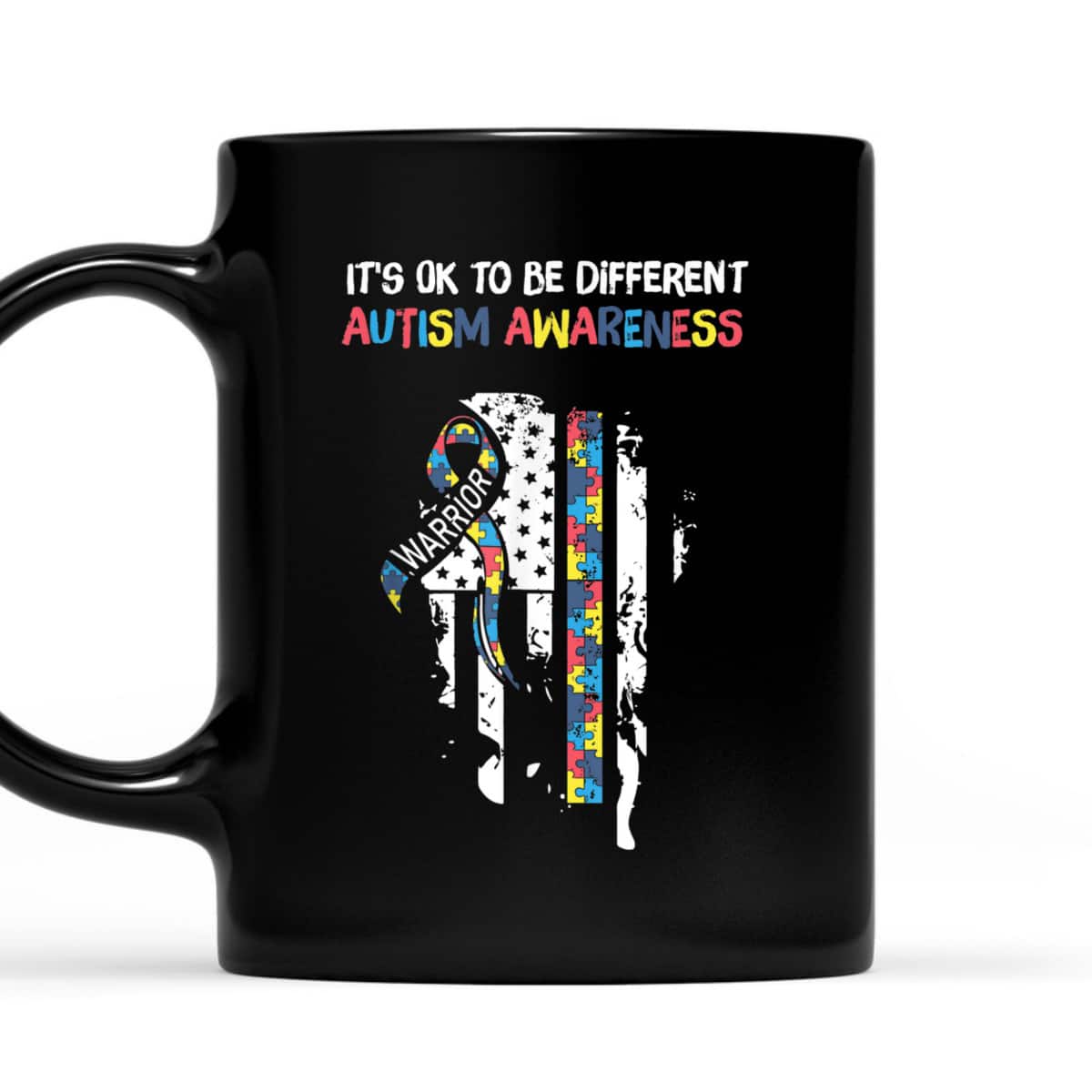 It's Ok To Be Different USA Flag Autism Awareness Autistic T-Shirt