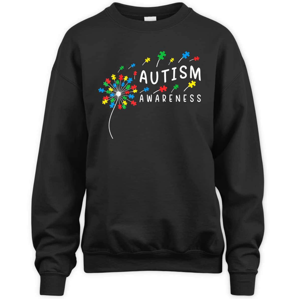 Dandelion Puzzle Piece Cool Autism Boys Girls Kids Women T-Shirt