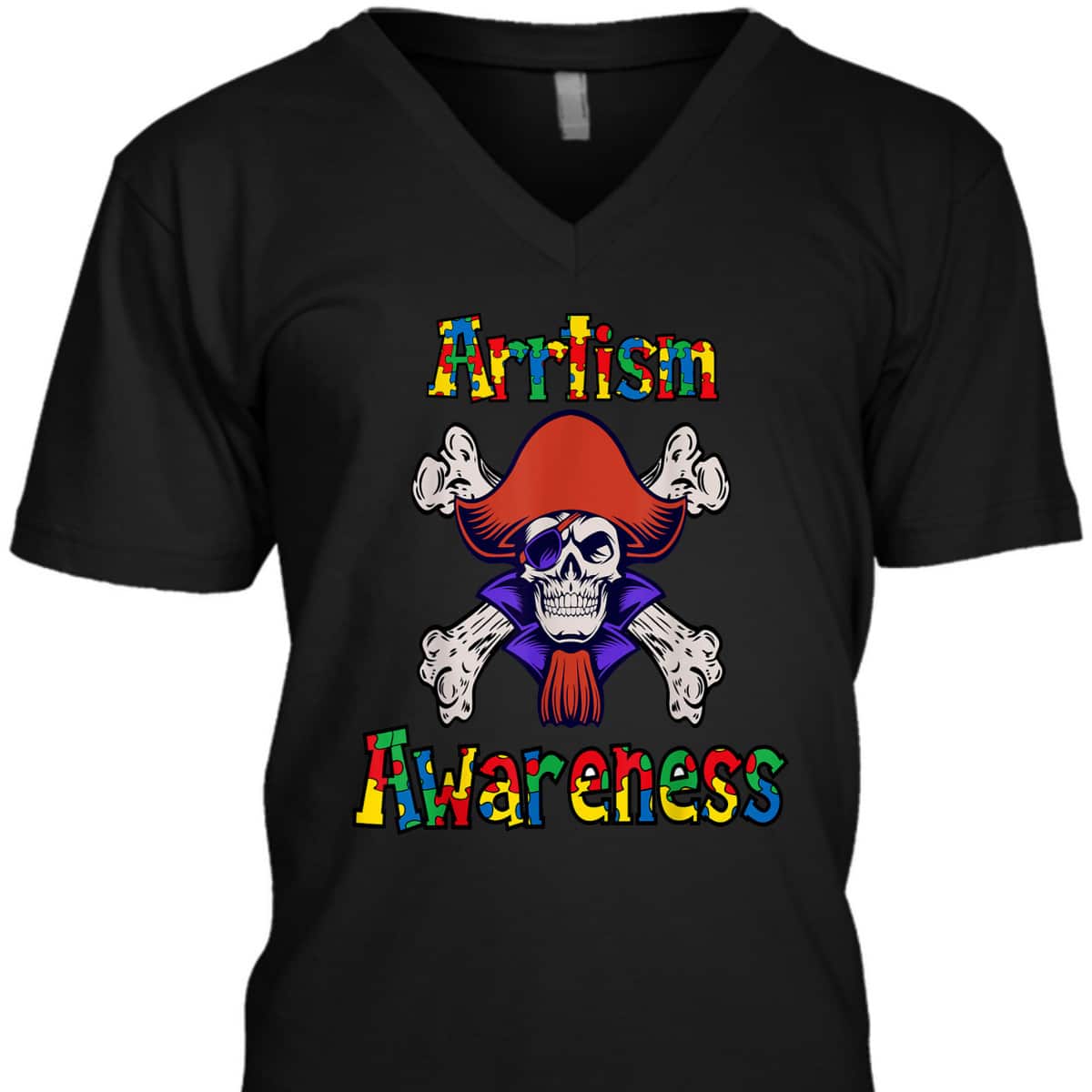 Pirate Skull Autism Awareness Puzzle Piece Boys T-Shirt Pirate Skull Autism Awareness Puzzle Piece Boys T-Shirt