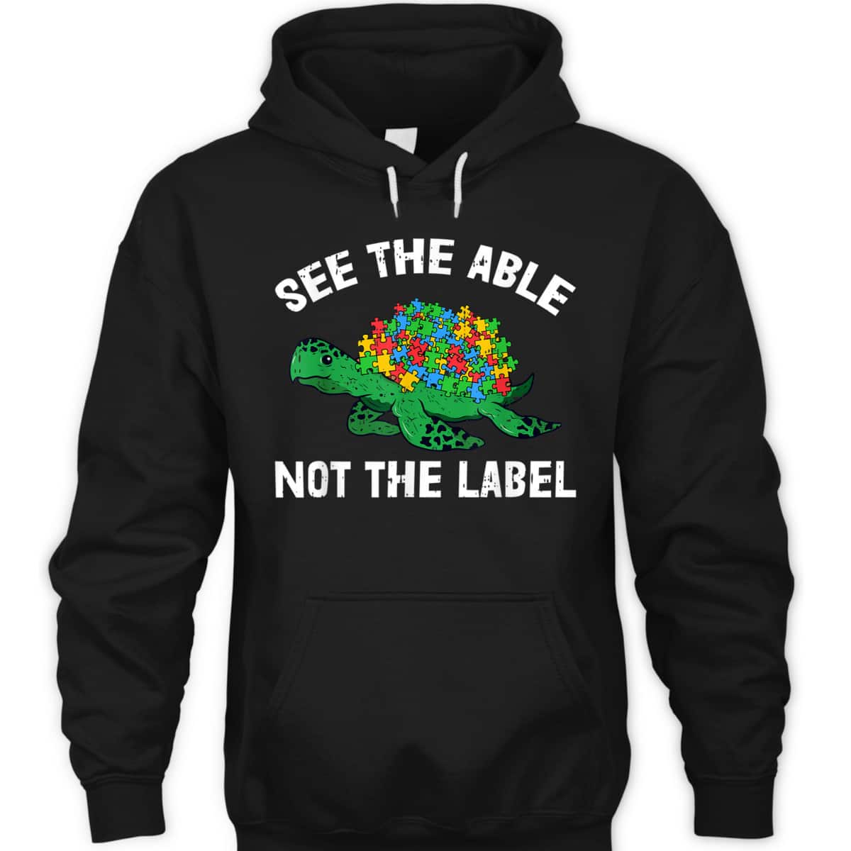 See The Able Not The Label Autism Awareness Kids Sea Turtle T-Shirt See The Able Not The Label Autism Awareness Kids Sea Turtle T-Shirt