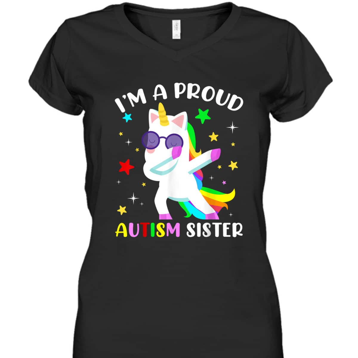 Proud Autism Sister Dab Dance Girls Dabbing Unicorn Autism T-Shirt Proud Autism Sister Dab Dance Girls Dabbing Unicorn Autism T-Shirt