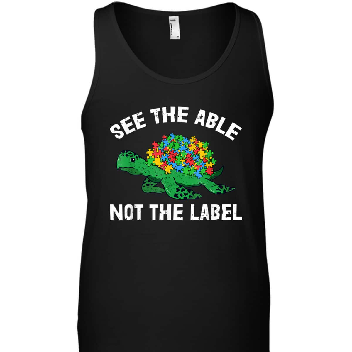 See The Able Not The Label Autism Awareness Kids Sea Turtle T-Shirt See The Able Not The Label Autism Awareness Kids Sea Turtle T-Shirt