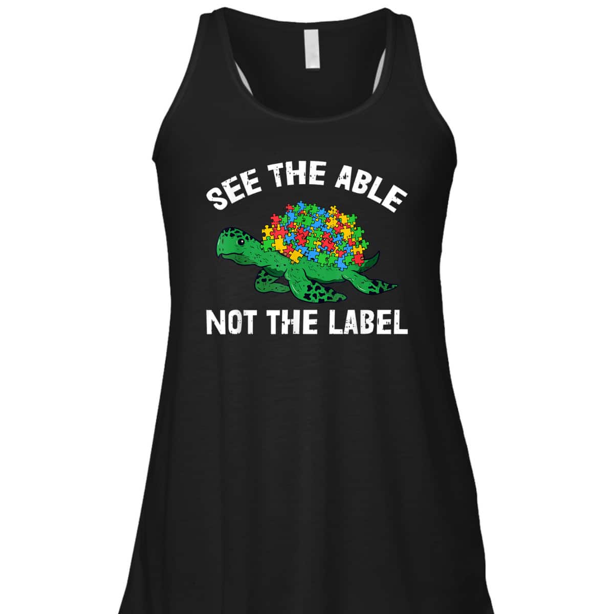 See The Able Not The Label Autism Awareness Kids Sea Turtle T-Shirt See The Able Not The Label Autism Awareness Kids Sea Turtle T-Shirt