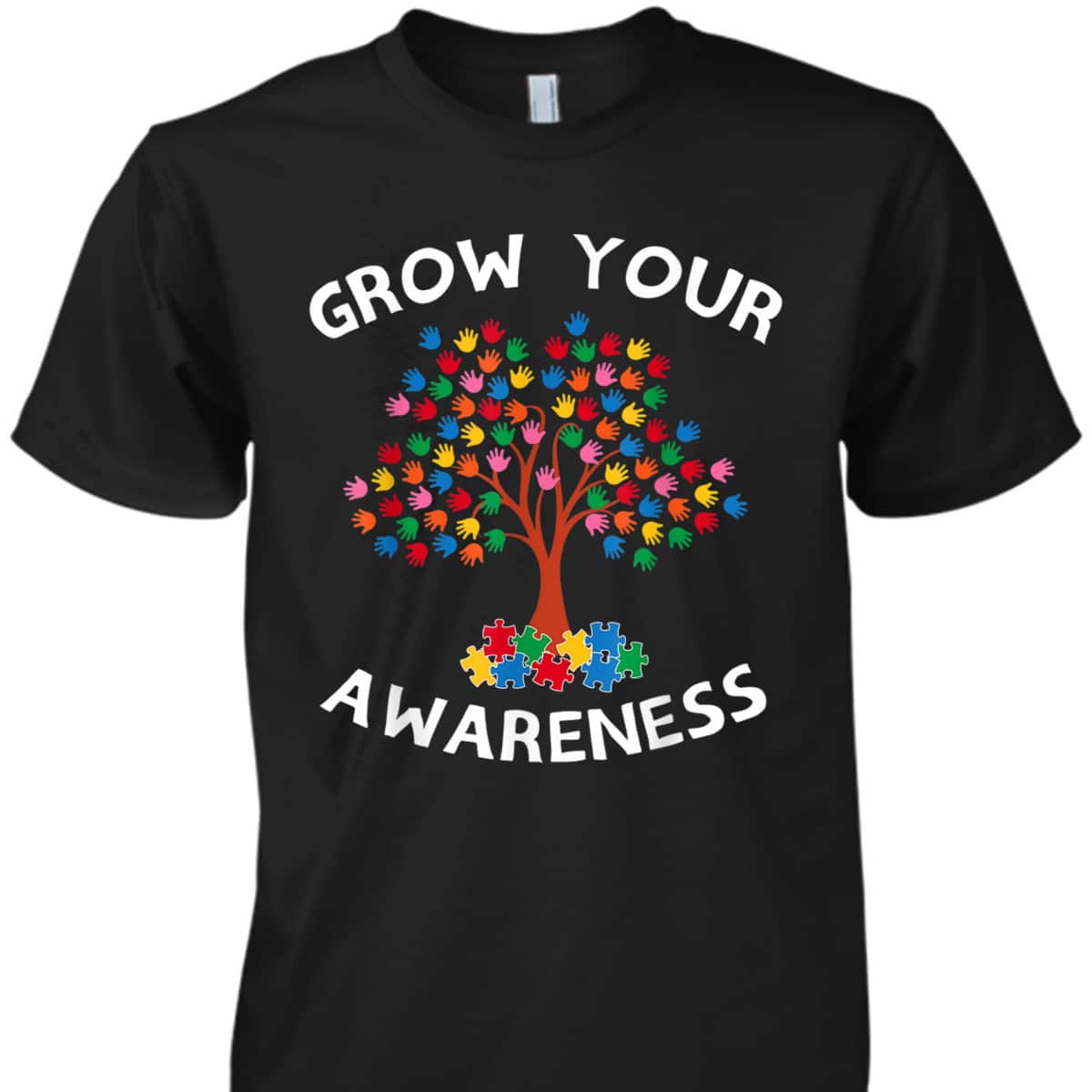 Tree Hands Puzzle Piece Inspirational Autism Awareness Gift T-Shirt Tree Hands Puzzle Piece Inspirational Autism Awareness Gift T-Shirt