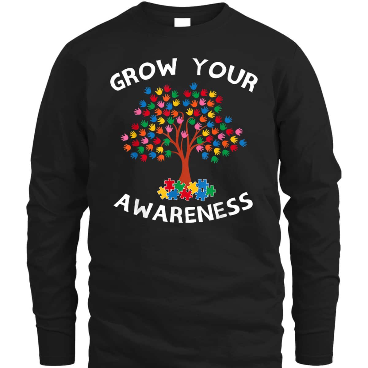 Tree Hands Puzzle Piece Inspirational Autism Awareness Gift T-Shirt Tree Hands Puzzle Piece Inspirational Autism Awareness Gift T-Shirt
