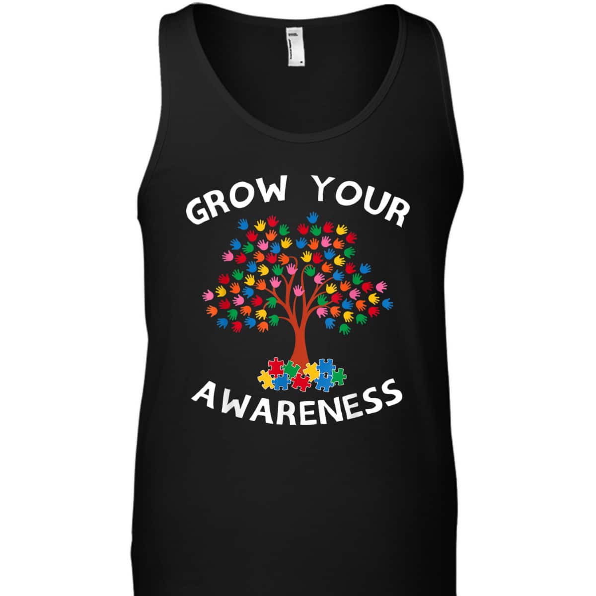 Tree Hands Puzzle Piece Inspirational Autism Awareness Gift T-Shirt