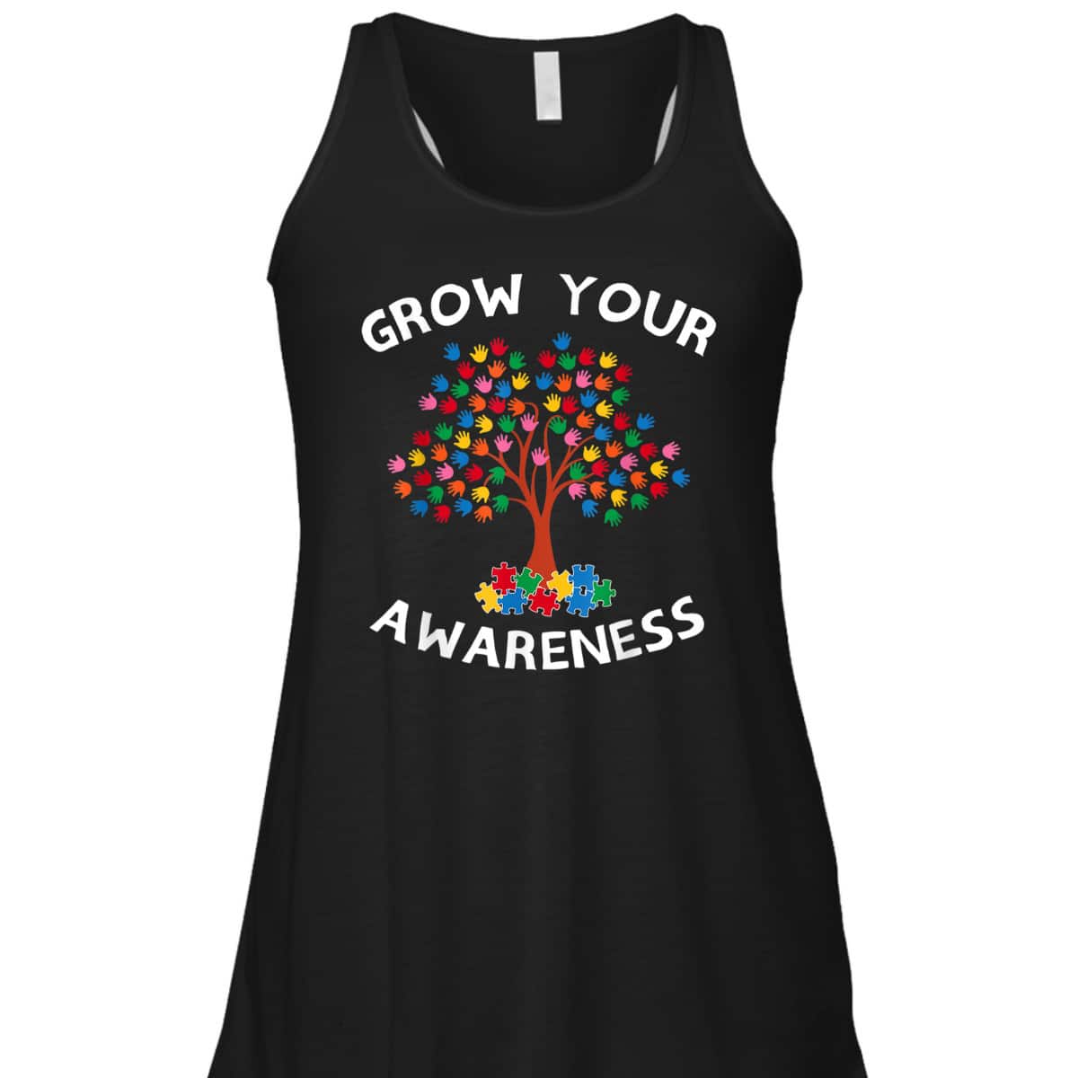 Tree Hands Puzzle Piece Inspirational Autism Awareness Gift T-Shirt