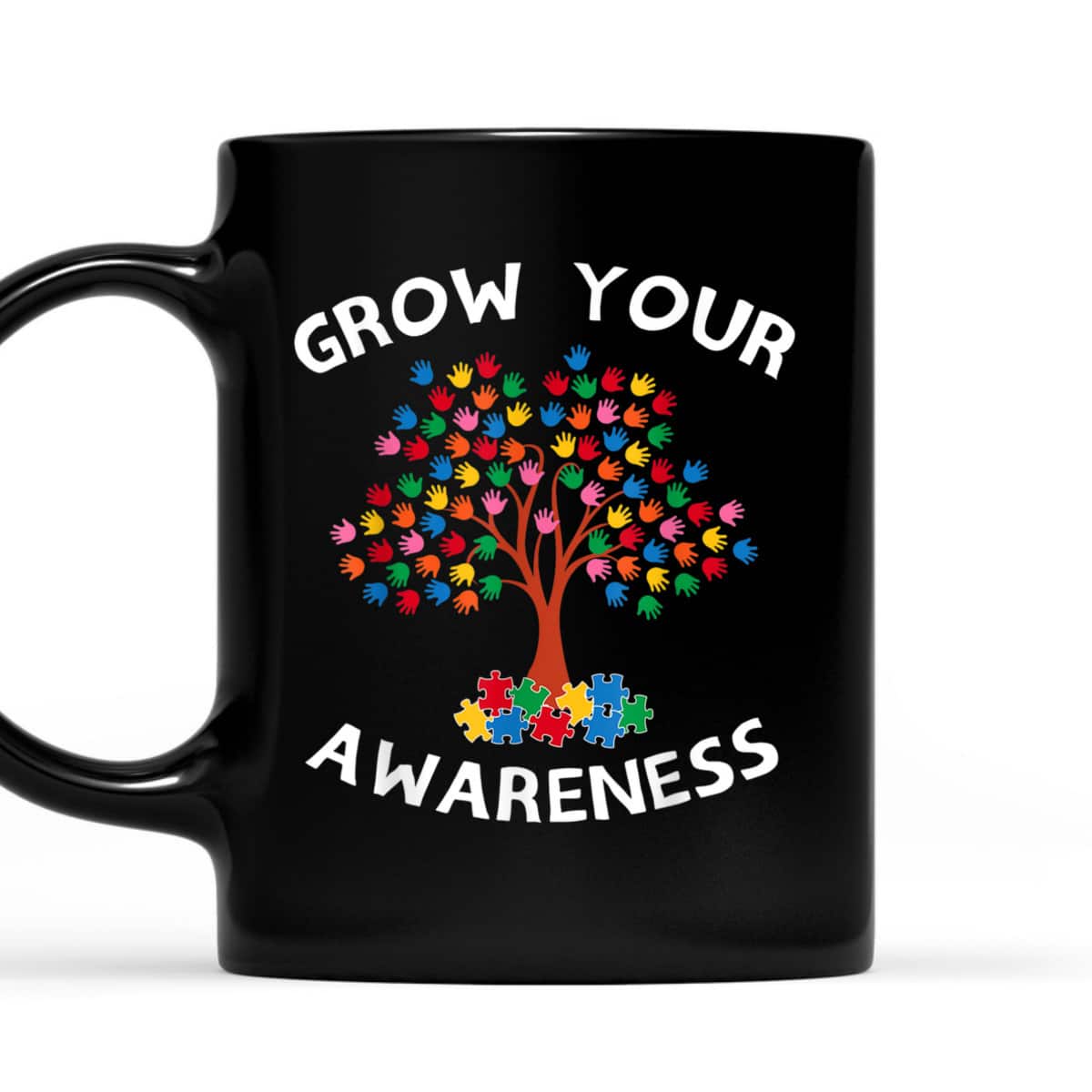 Tree Hands Puzzle Piece Inspirational Autism Awareness Gift T-Shirt