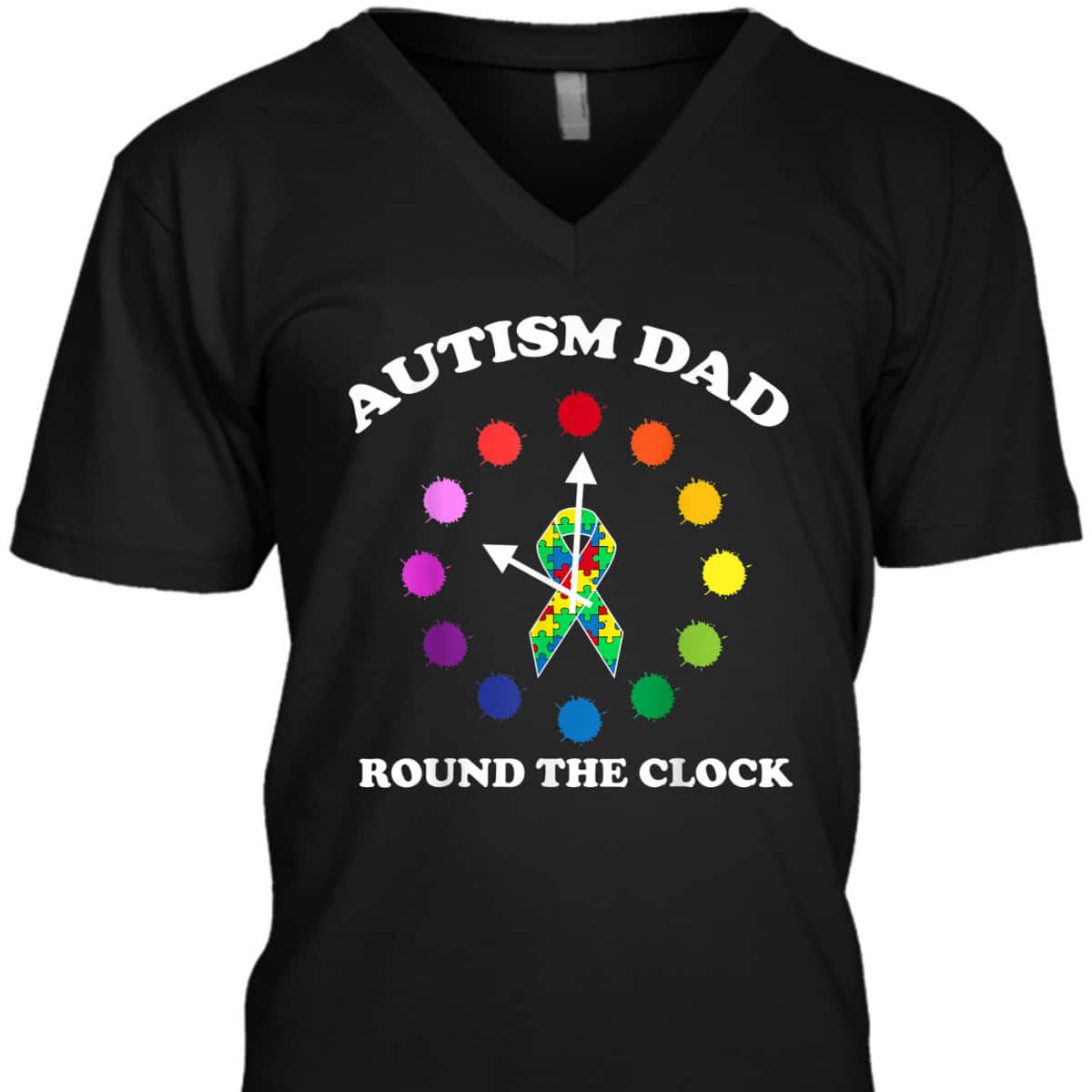 Dad Puzzle Piece Ribbon Autistic Cool Autism Awareness Gift T-Shirt Dad Puzzle Piece Ribbon Autistic Cool Autism Awareness Gift T-Shirt