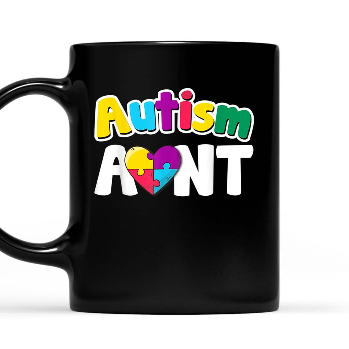 Autism Aunt Awareness Puzzle Pieces Colors Gift T-Shirt Autism Aunt Awareness Puzzle Pieces Colors Gift T-Shirt