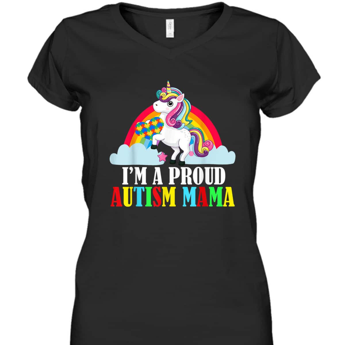 I'm A Proud Autism Mama Mom Unicorn Lover Family Matching T-Shirt I'm A Proud Autism Mama Mom Unicorn Lover Family Matching T-Shirt