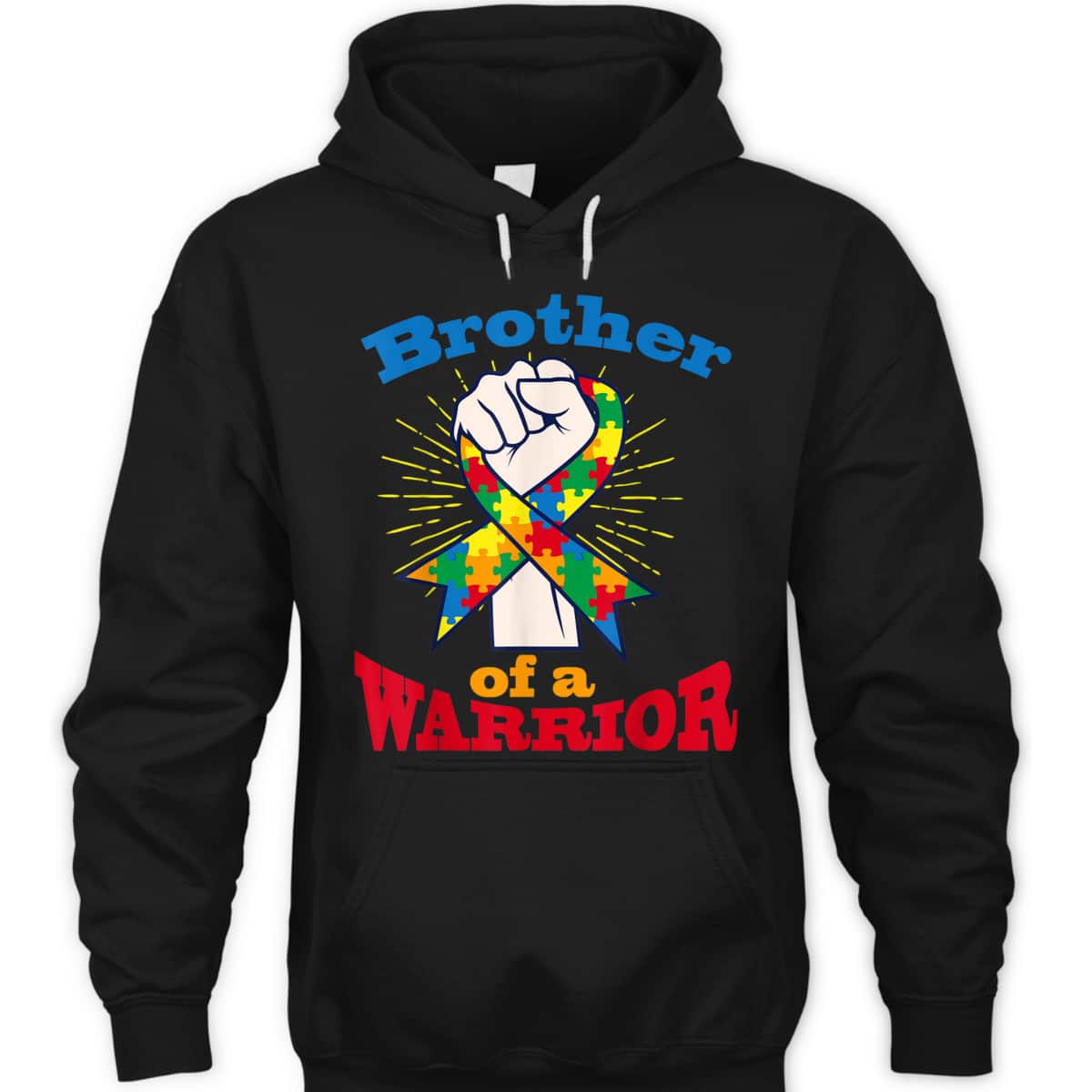 Brother Of Warrior Puzzle Ribbon Cool Autism Awareness Gift T-Shirt