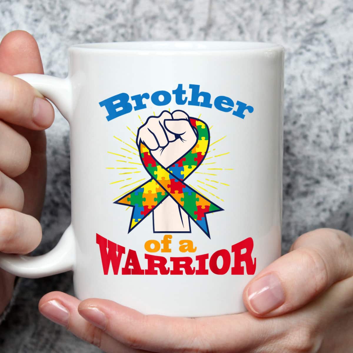 Brother Of Warrior Puzzle Ribbon Cool Autism Awareness Gift T-Shirt