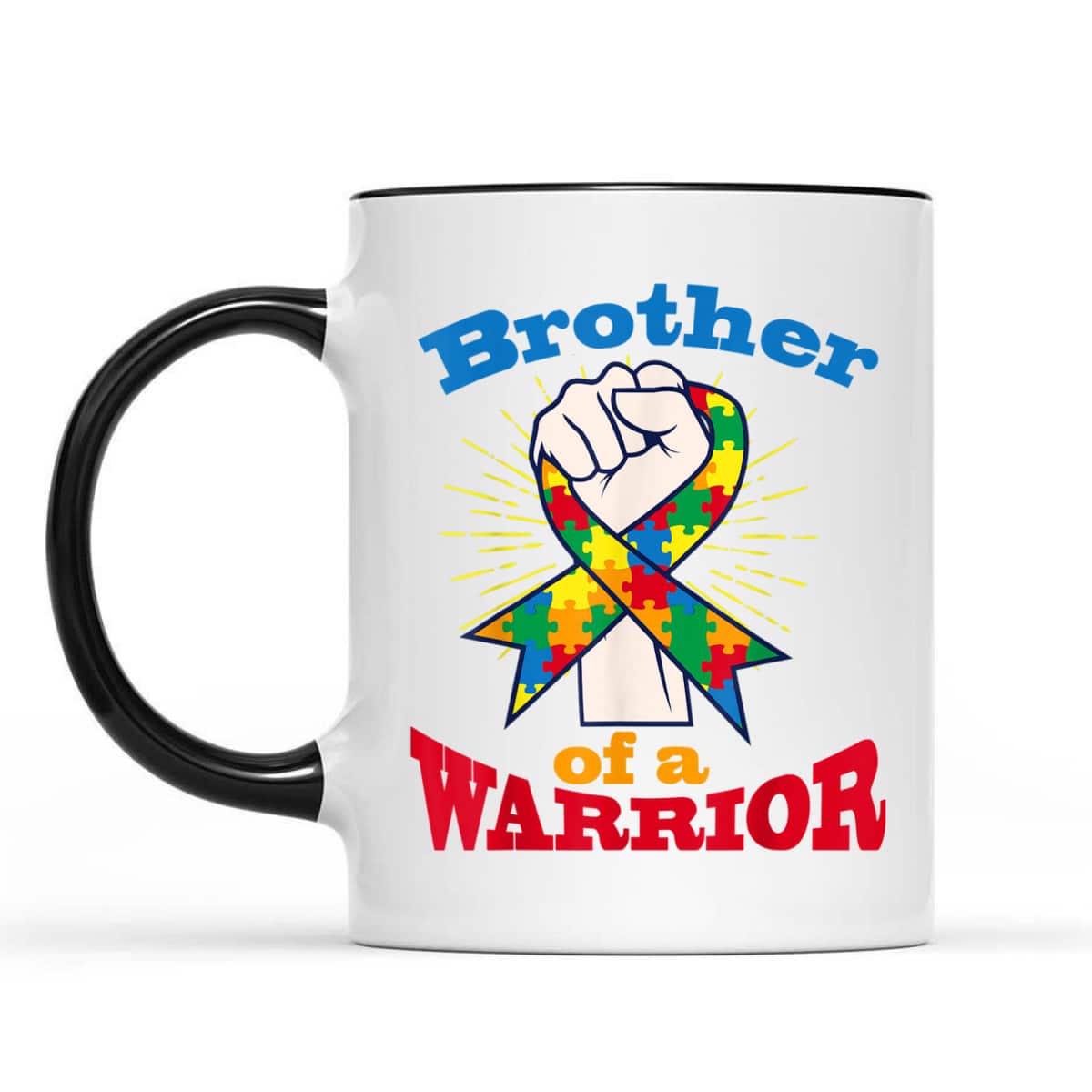 Brother Of Warrior Puzzle Ribbon Cool Autism Awareness Gift T-Shirt