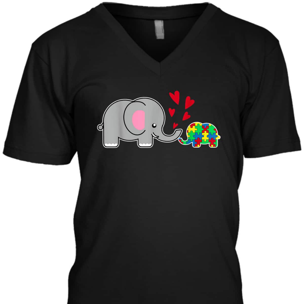 Baby Elephant Love Puzzle Piece Cool Autism Awareness Gift T-Shirt