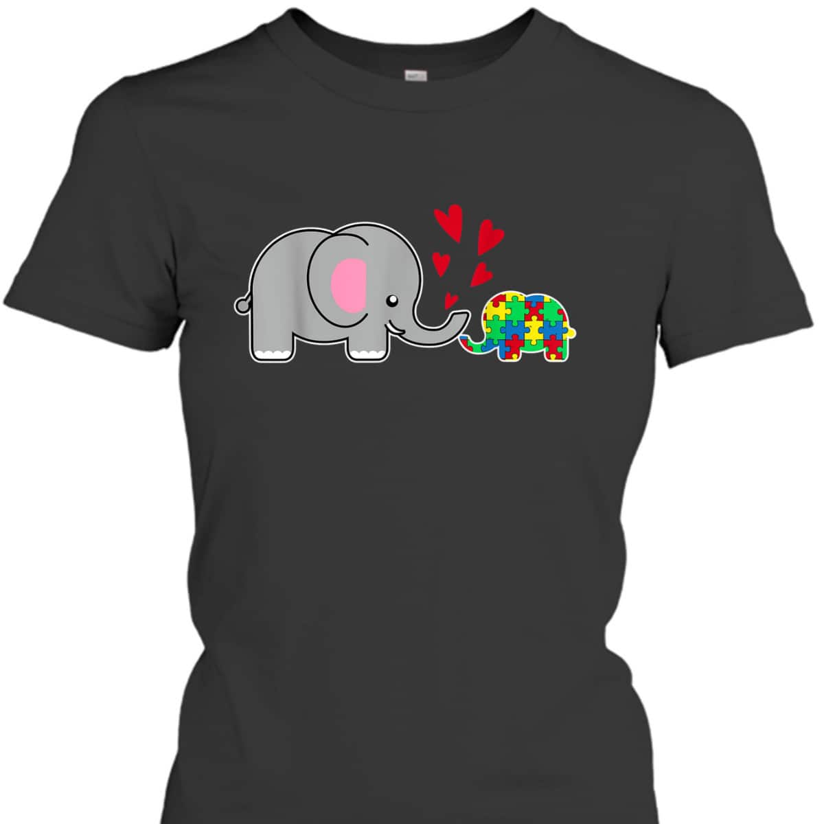 Baby Elephant Love Puzzle Piece Cool Autism Awareness Gift T-Shirt