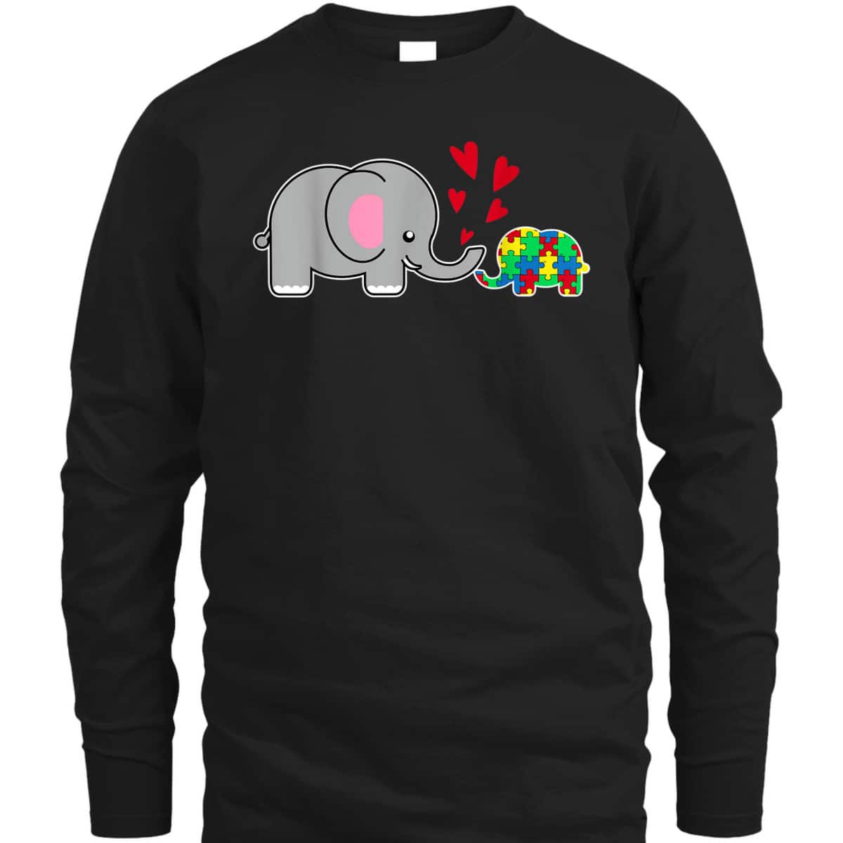 Baby Elephant Love Puzzle Piece Cool Autism Awareness Gift T-Shirt