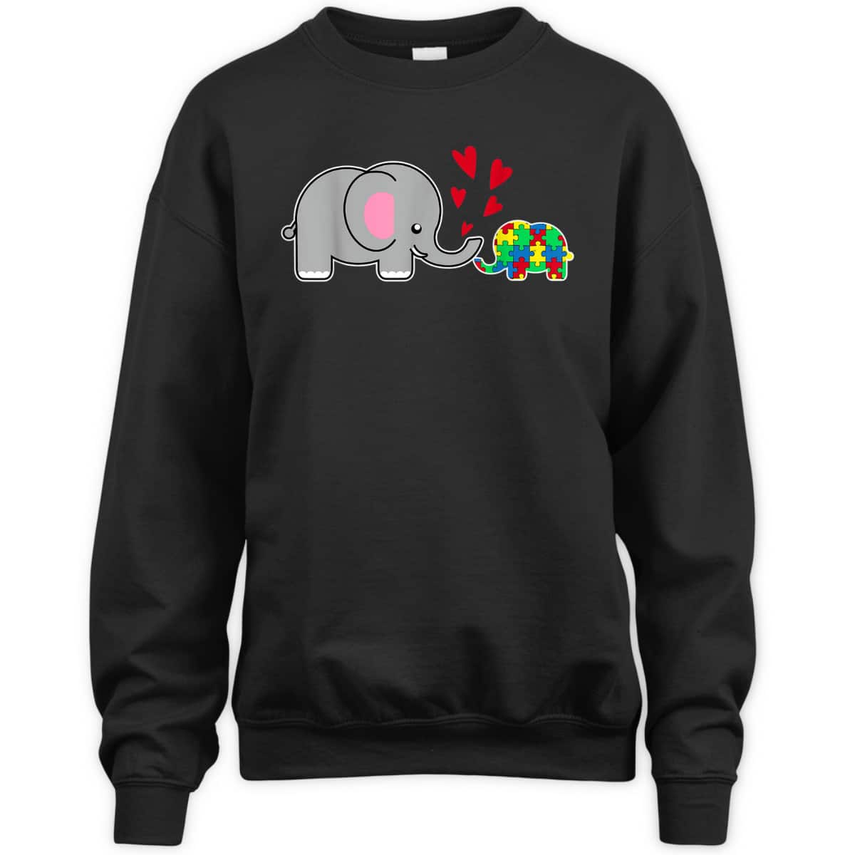 Baby Elephant Love Puzzle Piece Cool Autism Awareness Gift T-Shirt