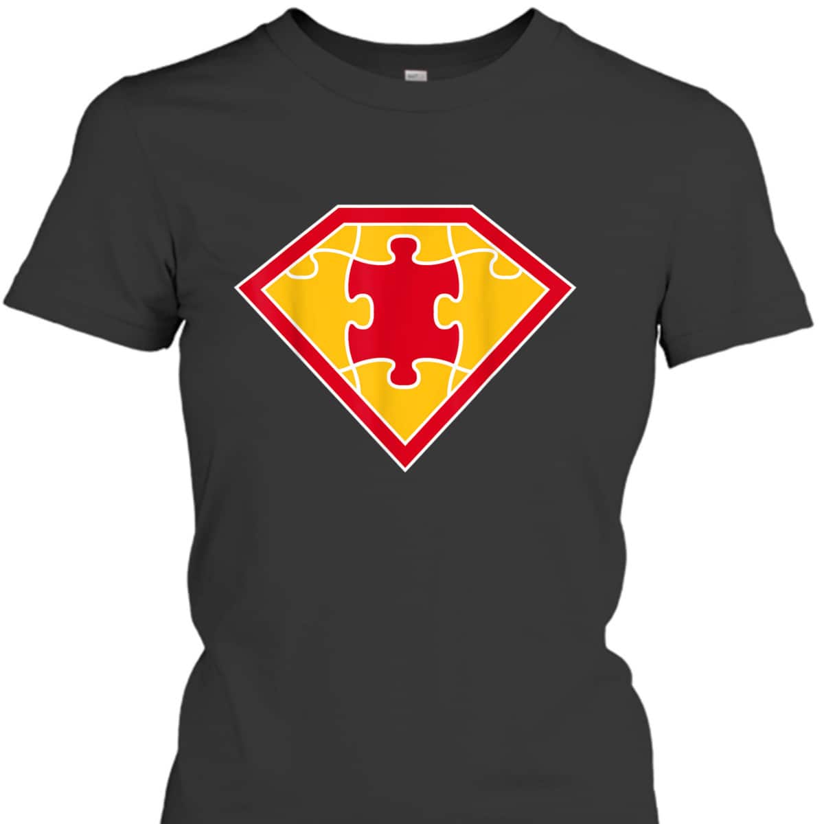 Superhero Puzzle Piece Inspirational Autism Awareness Gift T-Shirt