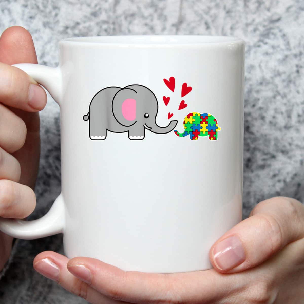 Baby Elephant Love Puzzle Piece Cool Autism Awareness Gift T-Shirt