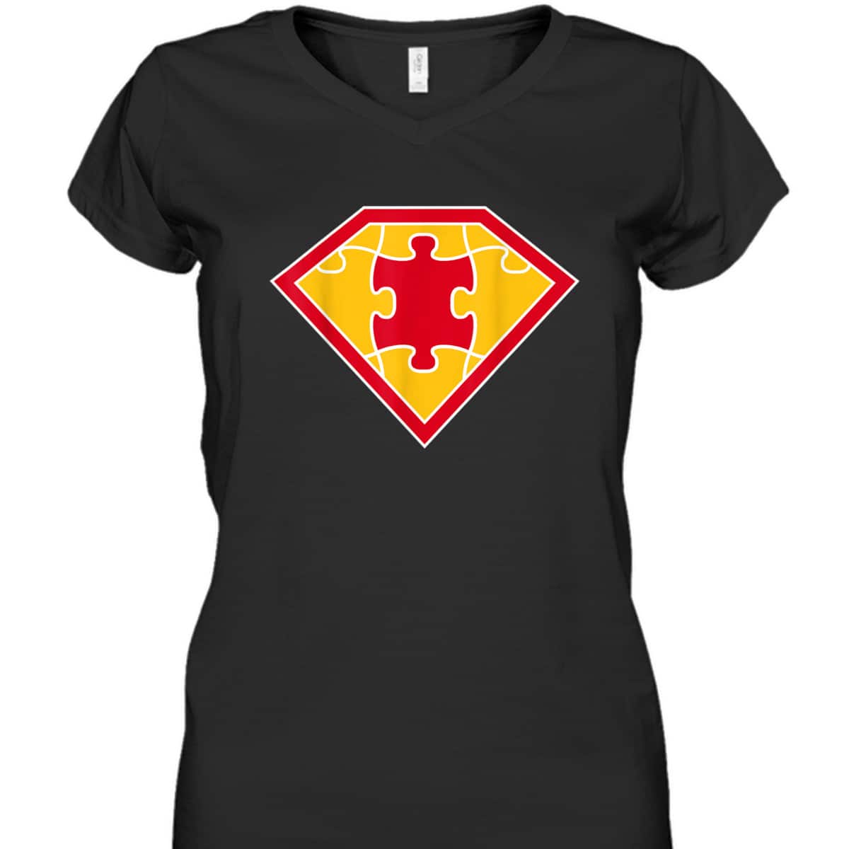 Superhero Puzzle Piece Inspirational Autism Awareness Gift T-Shirt
