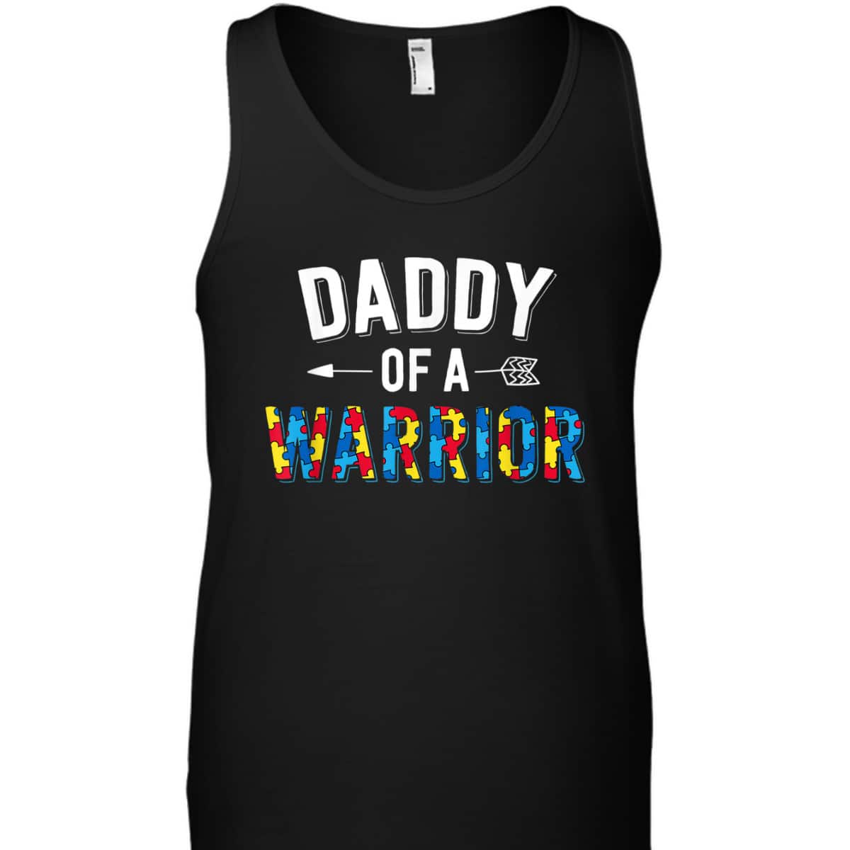 Daddy Of A Warrior Family Dad World Autism Awareness Day T-Shirt