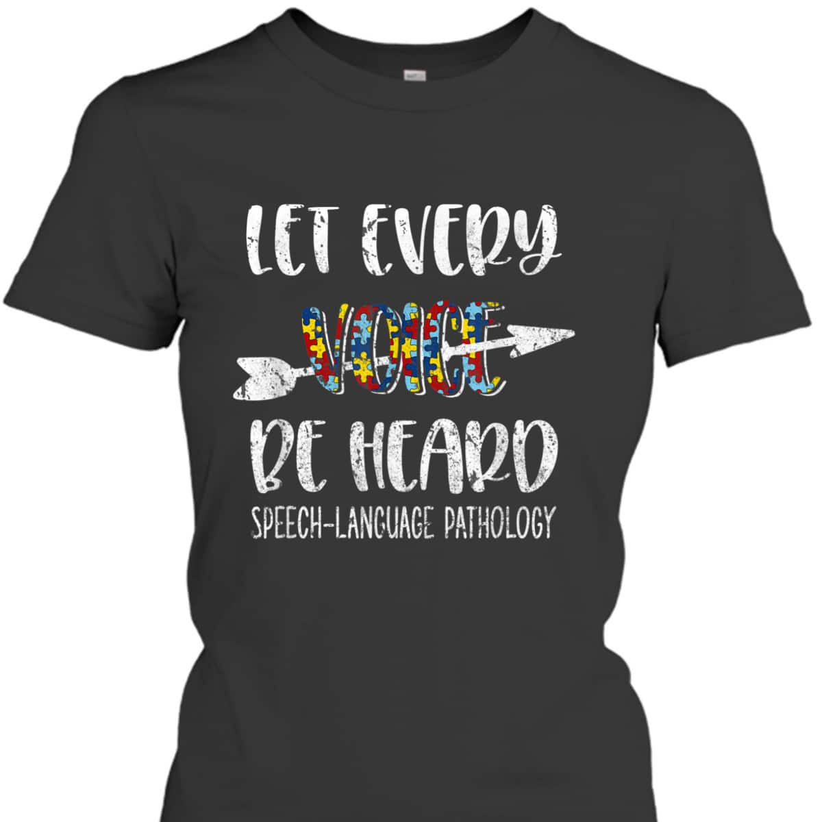 Autism Awareness Month Costume SLP Teacher Puzzle T-Shirt
