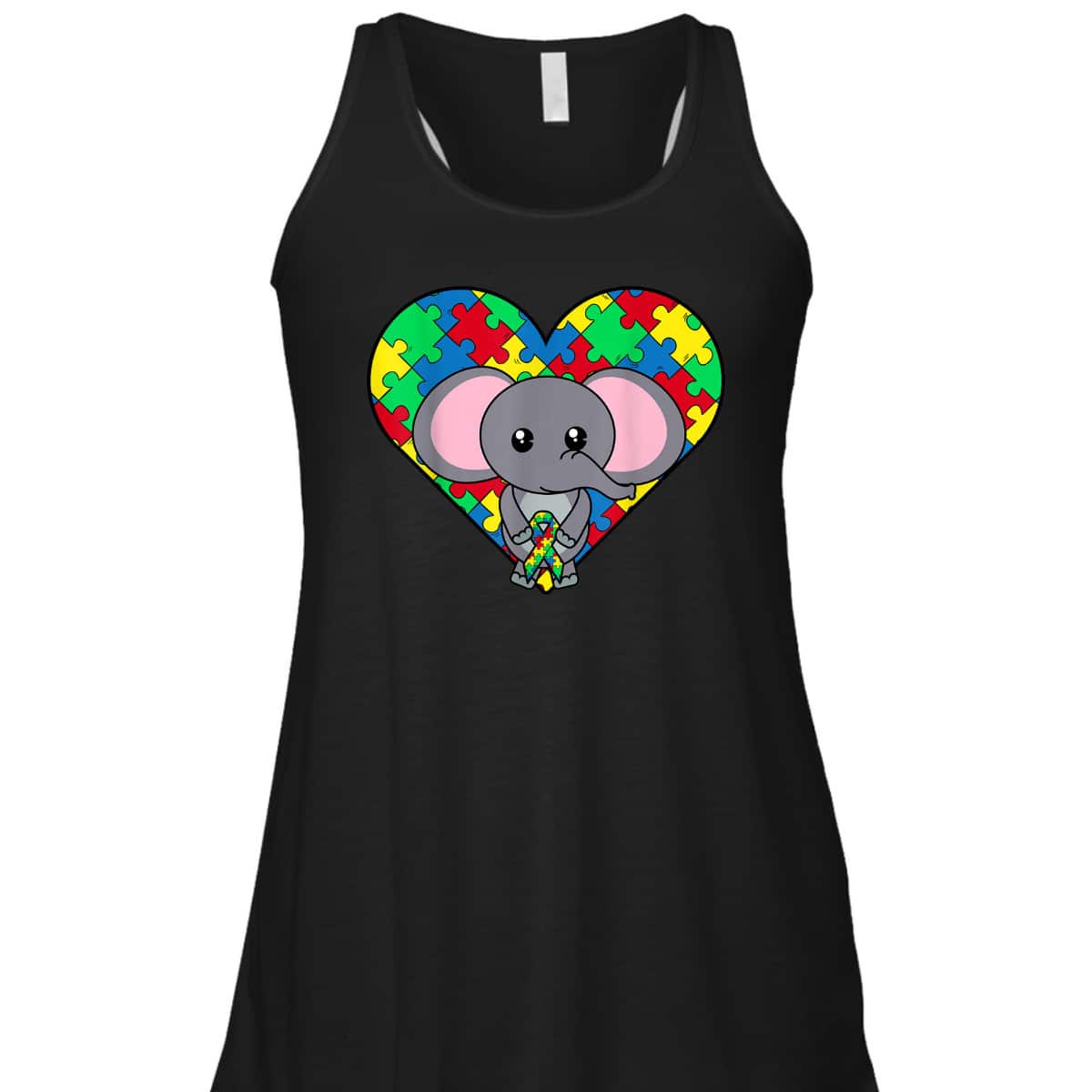Elephant Heart Puzzle Ribbon Cool Autism Awareness Gift T-Shirt Elephant Heart Puzzle Ribbon Cool Autism Awareness Gift T-Shirt