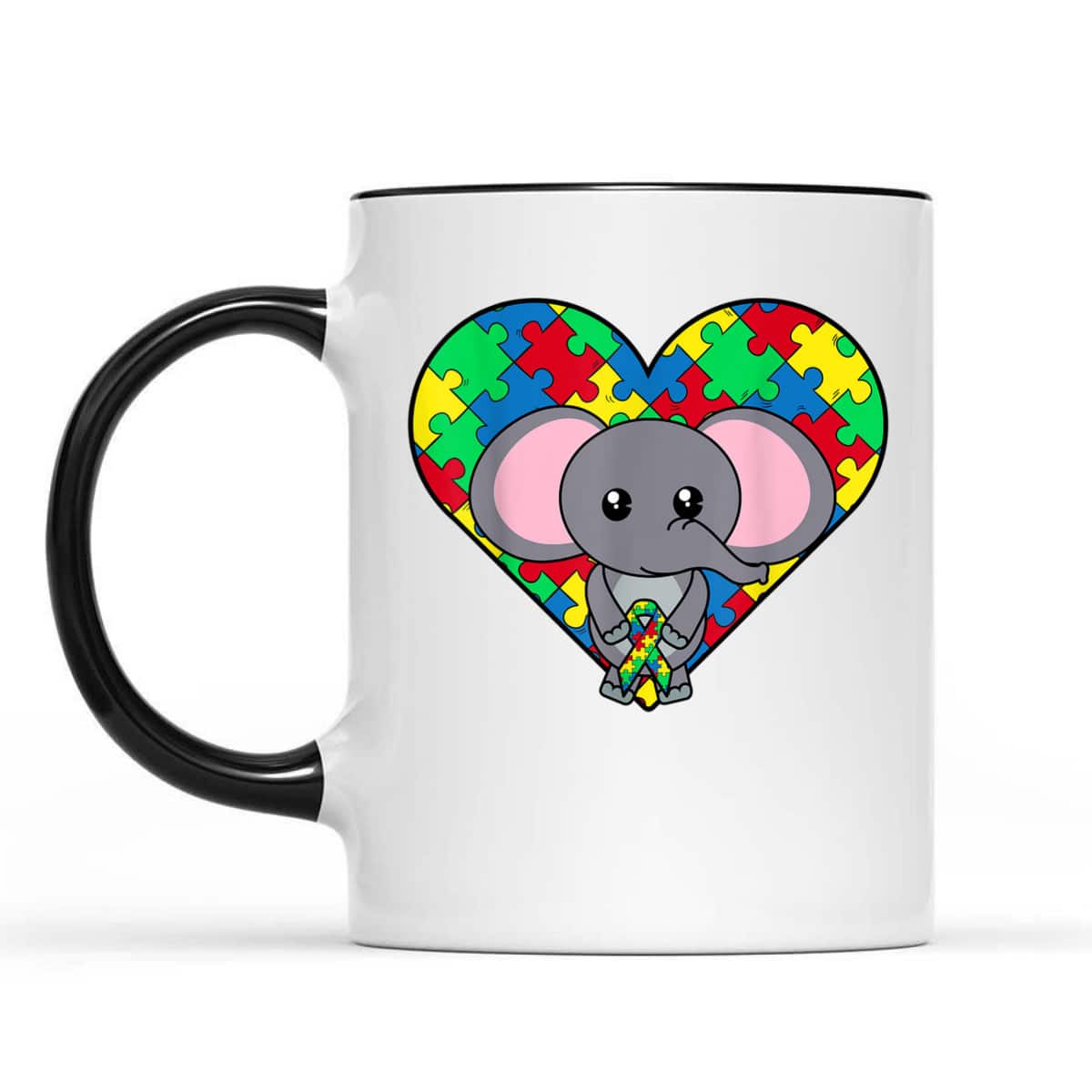 Elephant Heart Puzzle Ribbon Cool Autism Awareness Gift T-Shirt Elephant Heart Puzzle Ribbon Cool Autism Awareness Gift T-Shirt