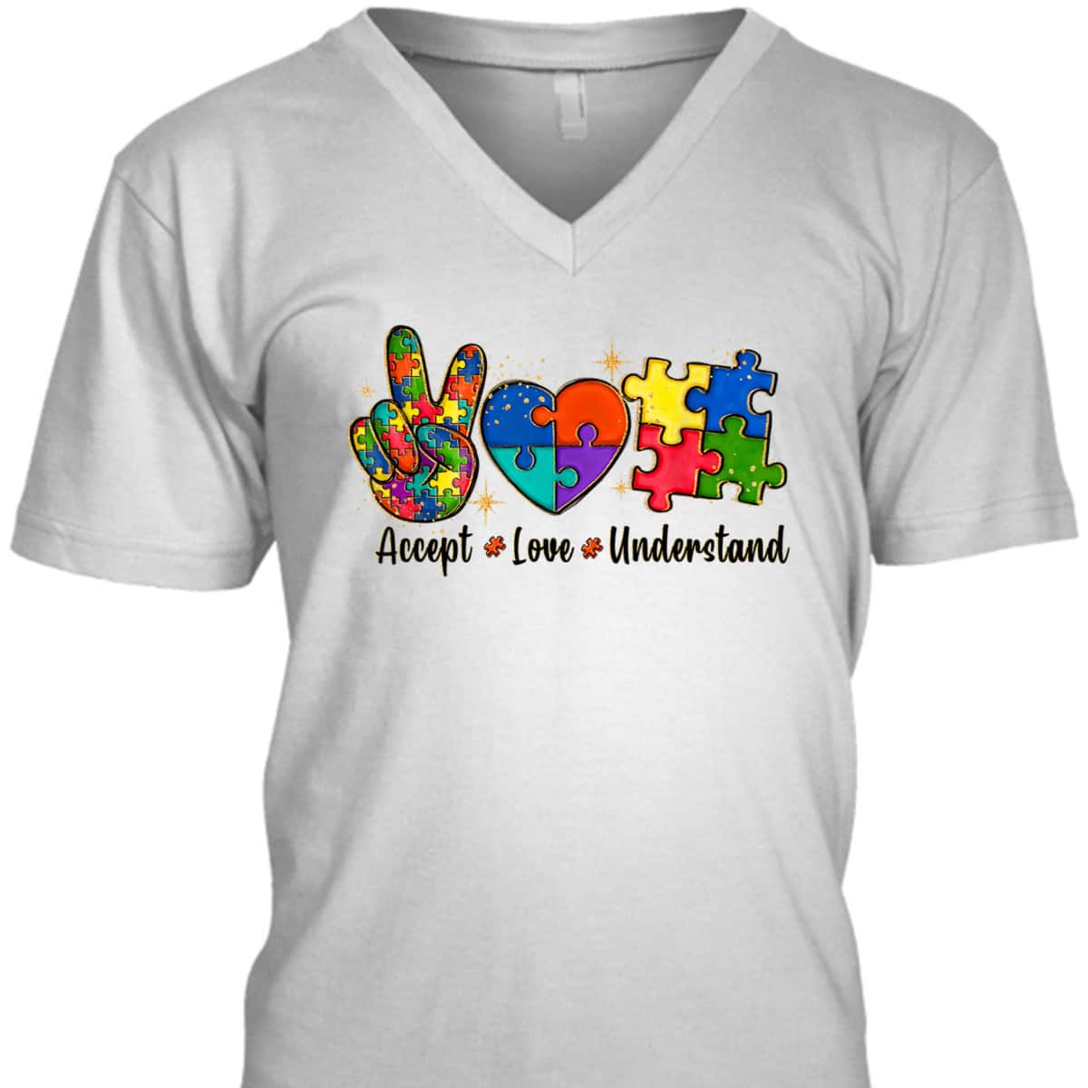 Love Accept Autism Mom Autism Dad Women Autism Awareness T-Shirt Love Accept Autism Mom Autism Dad Women Autism Awareness T-Shirt